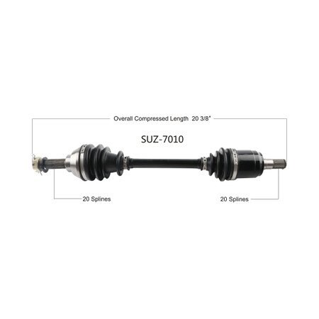 Wide Open OE Replacement CV Axle for SUZUKI FRONT L/R LTA500/750X KINGQUAD SUZ-7010